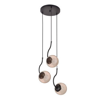 Crittendon 3 - Light Black Cluster Pendant