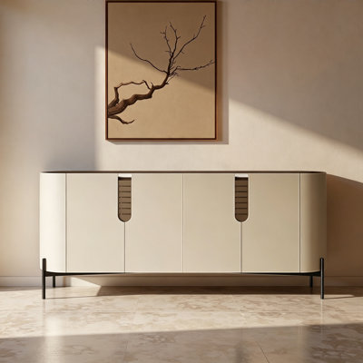 Zminda Size: 31.5" H x 62.99" W x 15.75" D Solid Wood Buffet Table