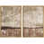Toile avec cadre flottant brun