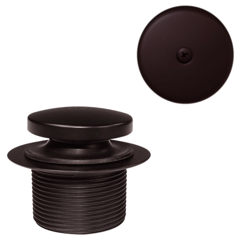 1-1/2" Coarse Thread Tip-Toe Bathtub Leg Drain Trim Set with One-Hole Overflow, Oil Rubbed Bronze