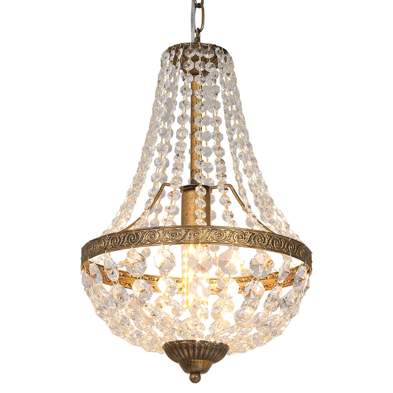 1 - Light Chandelier, Gold
