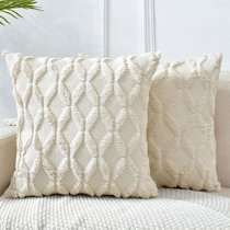 Soft Corduroy Striped Velvet Series Decorative Throw Pillow, 18 inch x 18 inch, Violet Purple, 2 Pack