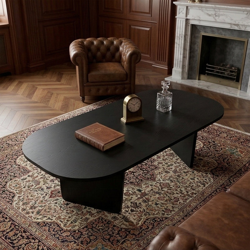 Table basse Maren, Bois noir