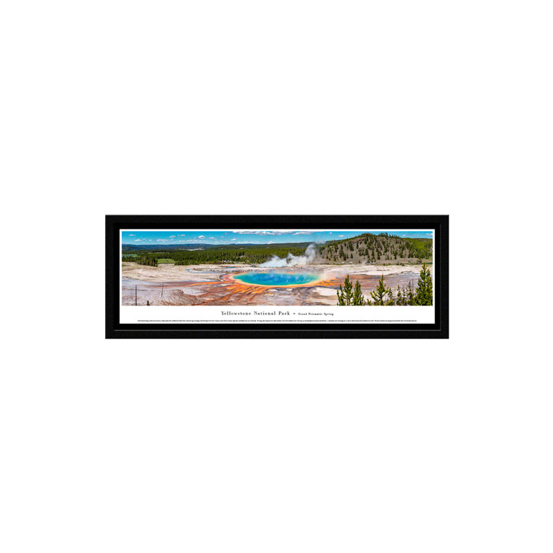 Impression panoramique du parc national de Yellowstone, Grand Prismatic Spring, Sans cadre, H 13,5 po x l 40 po