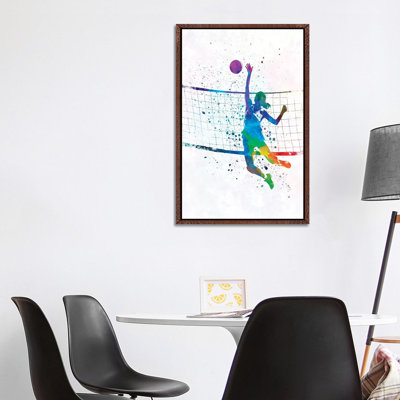 Woman Volleyball Player by Paul Rommer - Painting on Canvas