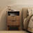 Lataurus Modern Nightstand with 2 Drawer, 24.02'' H for Bedroom/Living Room, Wooden Bedside Table with Drawers, Farmhouse Nightstand with Open Shelf Storage for Room Decor-27331735-32415656