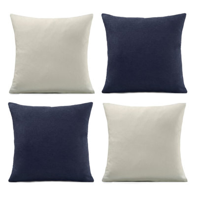 Nalaiyah Velvet Chenille Cushion Covers with Filler Pads