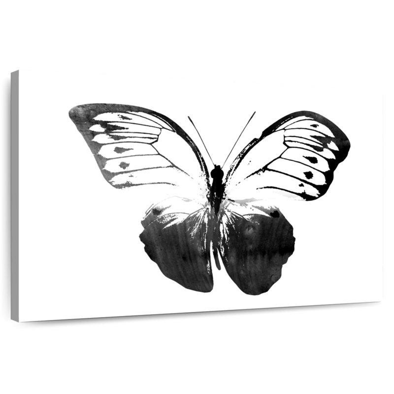 Brampt Black And White Butterfly, 32" H x 48" W