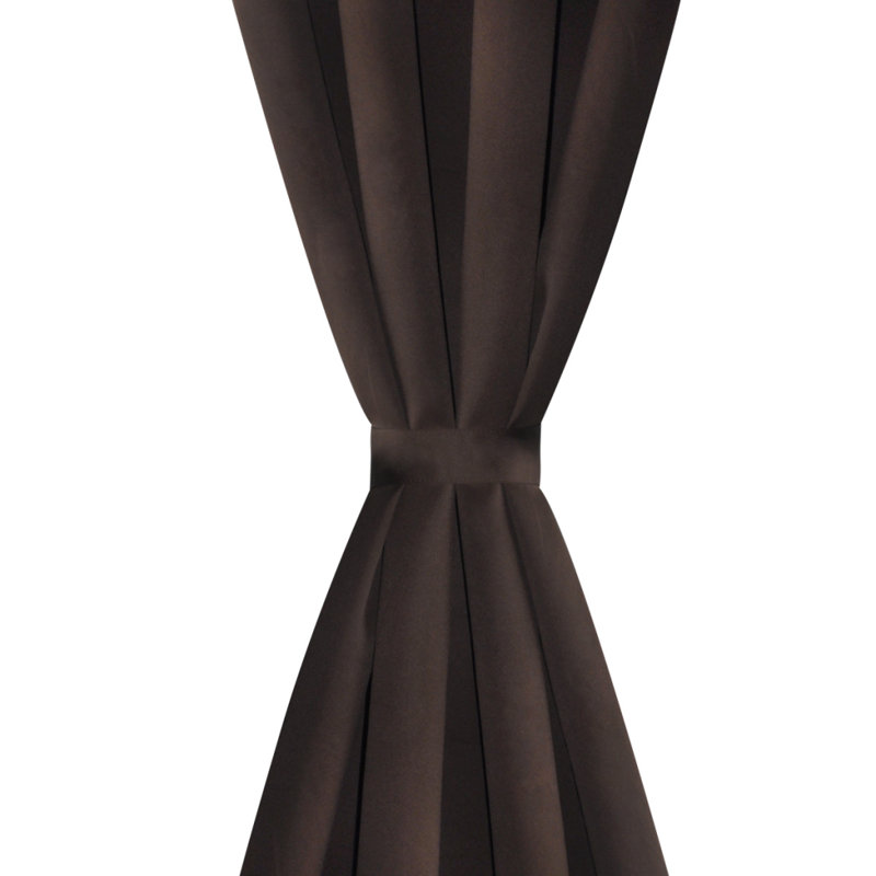 Back East Room Darkening Curtain Pair, Brown, 135 W x 175 D cm