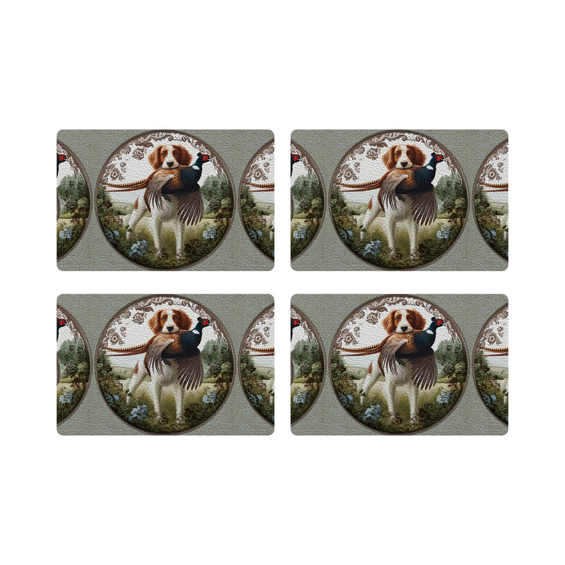 Vegan Leather Retangle Placemats