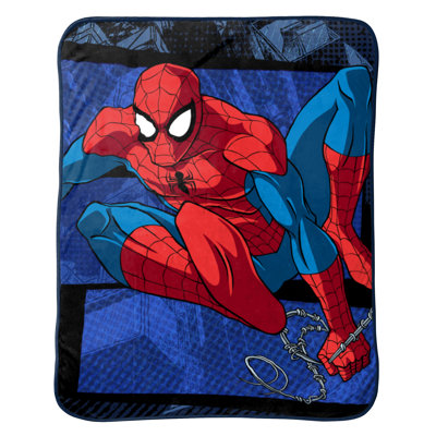 Jeté spiderman burst en peluche Marvel