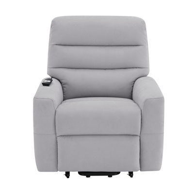 Gray Leather Aire Power Motion Recliner W/Lift