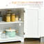 Armoire utilitaire peu encombrante avec tiroirs et placard, buffet à deux tons, armoire de rangement, parfaite pour les petites cuisines ou les appartements
