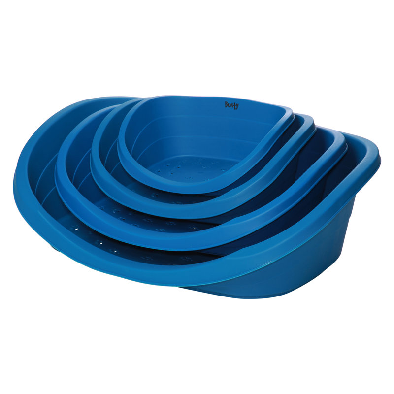 Shuler Plastic Pet Bed, 25 cm H x 54 cm W x 77 cm D, Blue