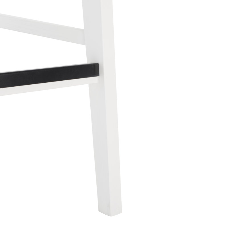 Tabouret de comptoir 23,2 po Atticus, Blanc, Tabouret de bar (siège d'une hauteur de 29,5 po)