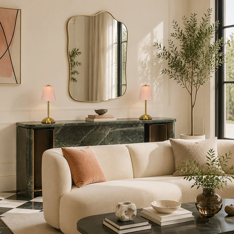 Lampe de table transitionnelle à 1 lumière avec tissu plissé rose pâle, forme conique, idéale pour les suites d'hôtes de charme, intensité variable (paquet de 2)