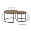 Ensemble de 2 tables d'appoint rondes modernes avec structure en métal-493228945-493228946
