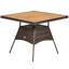 Akyrie 4 - Person Acacia Wicker Patio Dining Set with Square Table , Cushions Included