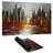 Abstract red skyline - 14.00"x24.25" Desk mat