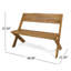 Banc en bois de style champêtre, parfait pour le jardin ou le porche