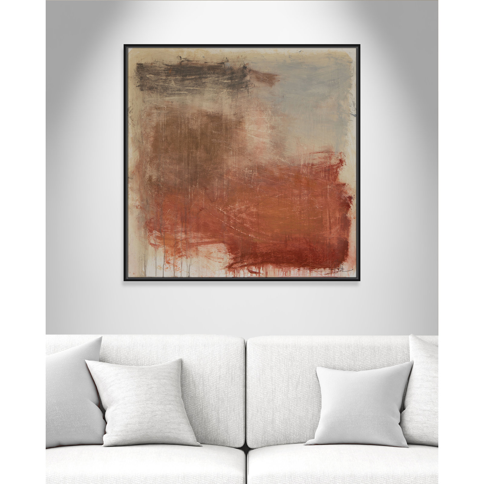 Colin "Autumn Over The Riviera" Print, 37.5" H x 37.5" W, Black