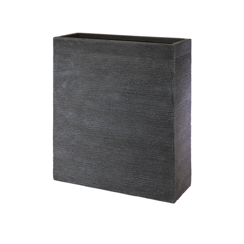 Ribbed Handmade Planter Box, Black
