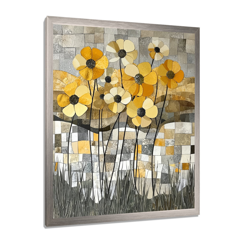Harewood - art mural abstrait, H 40 po x l 30 po, Picture Framed, Argent argent