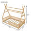 Lit maison avec lumière DEL, plancher bas et toit amovible pour enfants-1615855129-1615855140