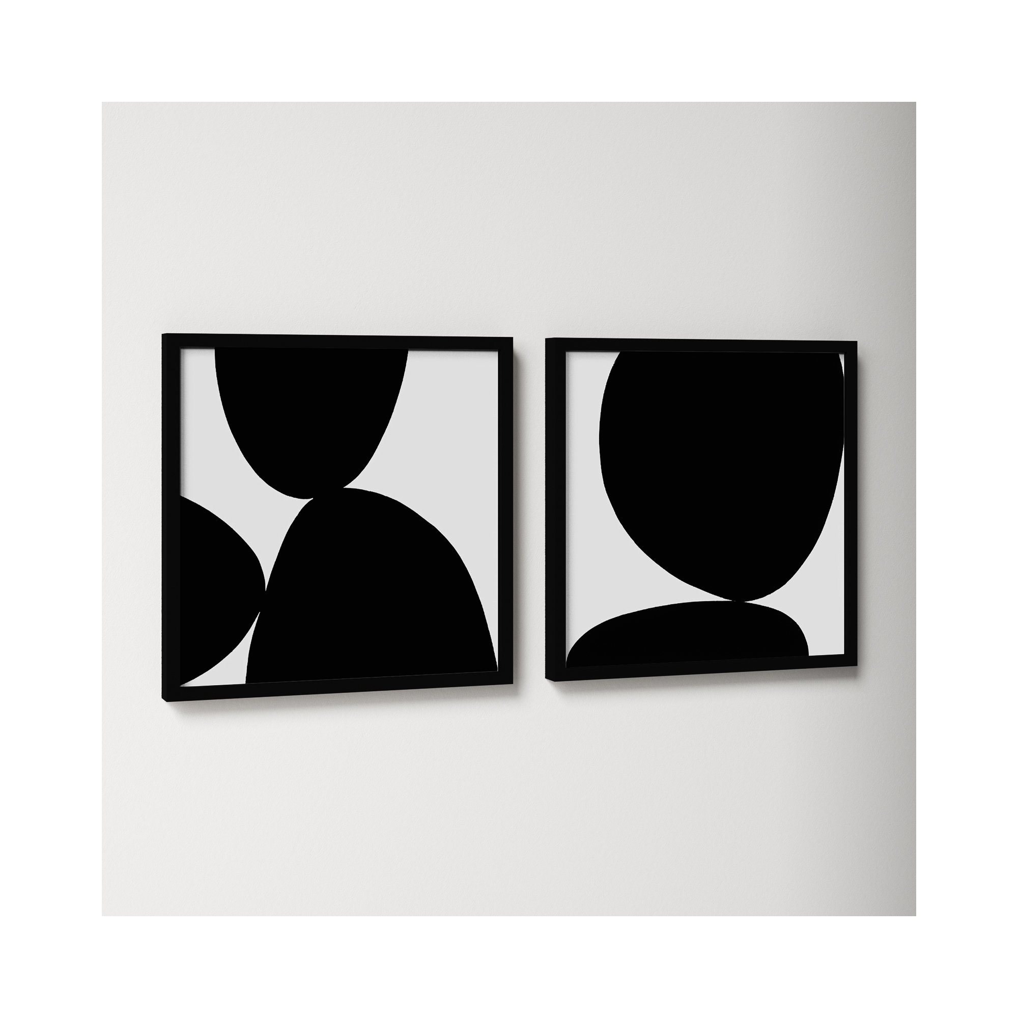 Black Ink by Lee Lessem, 16" H x 16" W x 1.25" D, Black Framed
