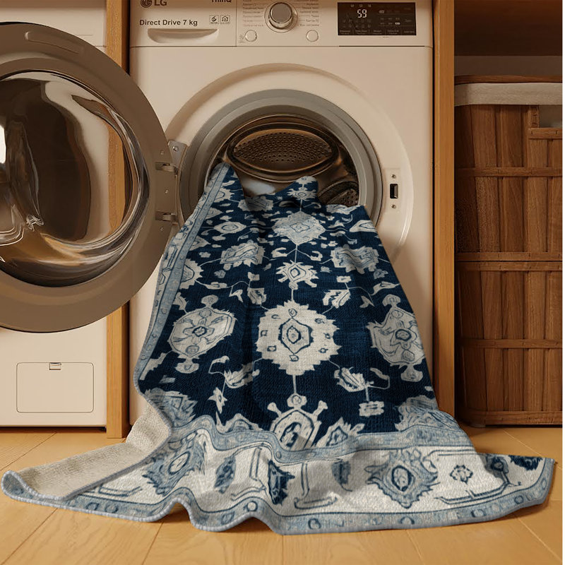 Tapis gris lavable à la machine, Rectangle 8 pi x 12 pi