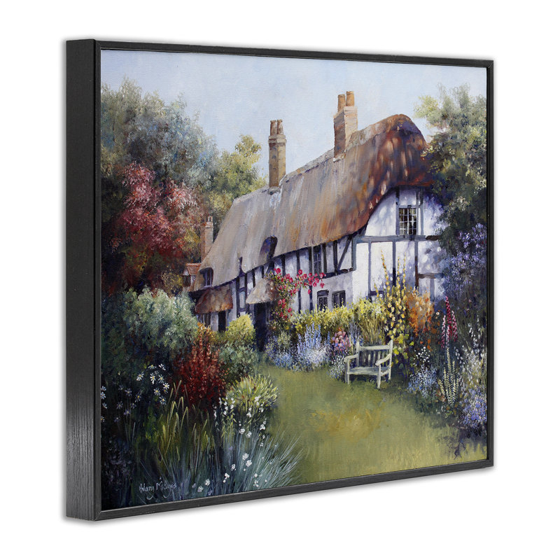  Art giclée de jardin en herbe par Hilary Mayes, H 11 po x l 14 po, Giclée encadrée noir minuit
