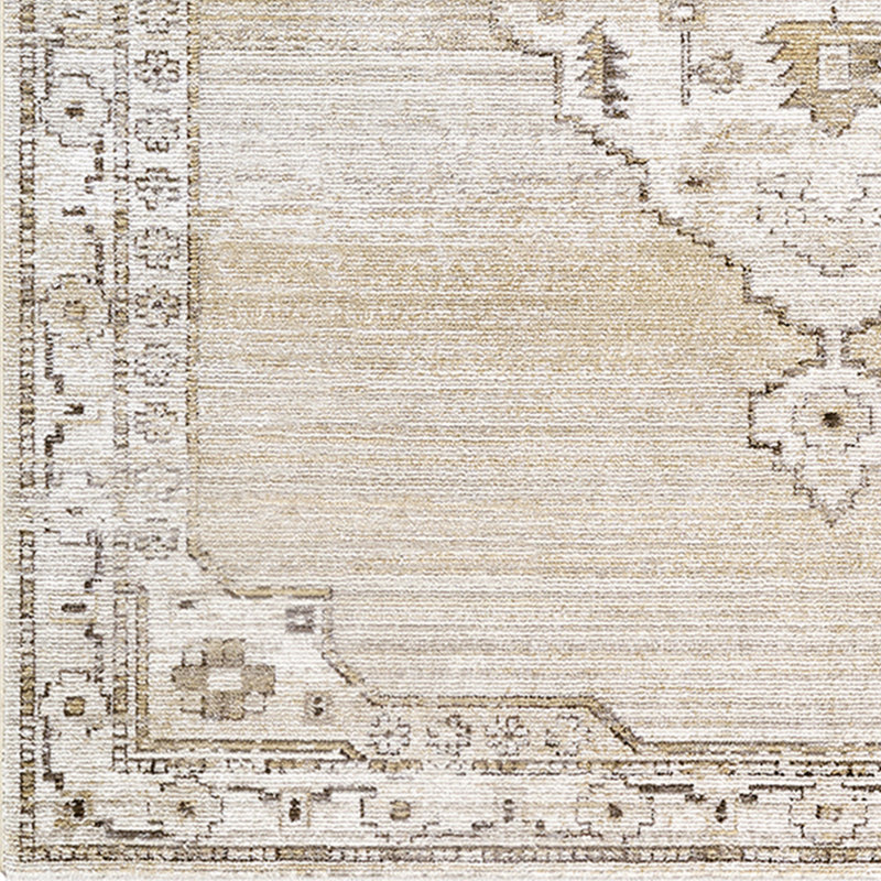 Moroccan Area Rug, Rectangle 152 x 225 cm, Light Grey/Off-White/Dark Brown/Tan