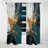 Abstract Curtain Panel, Gold Green Marble Flow Blackout Decor - Gold And Green White Marble Waterfall V-2121009252