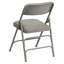 Curved Triple Braced & Double Hinged Upholstered Metal Folding Chair-1413869311