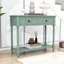 Console Charmie en bois avec deux tiroirs et tablette ouverte pour le salon-1854123820