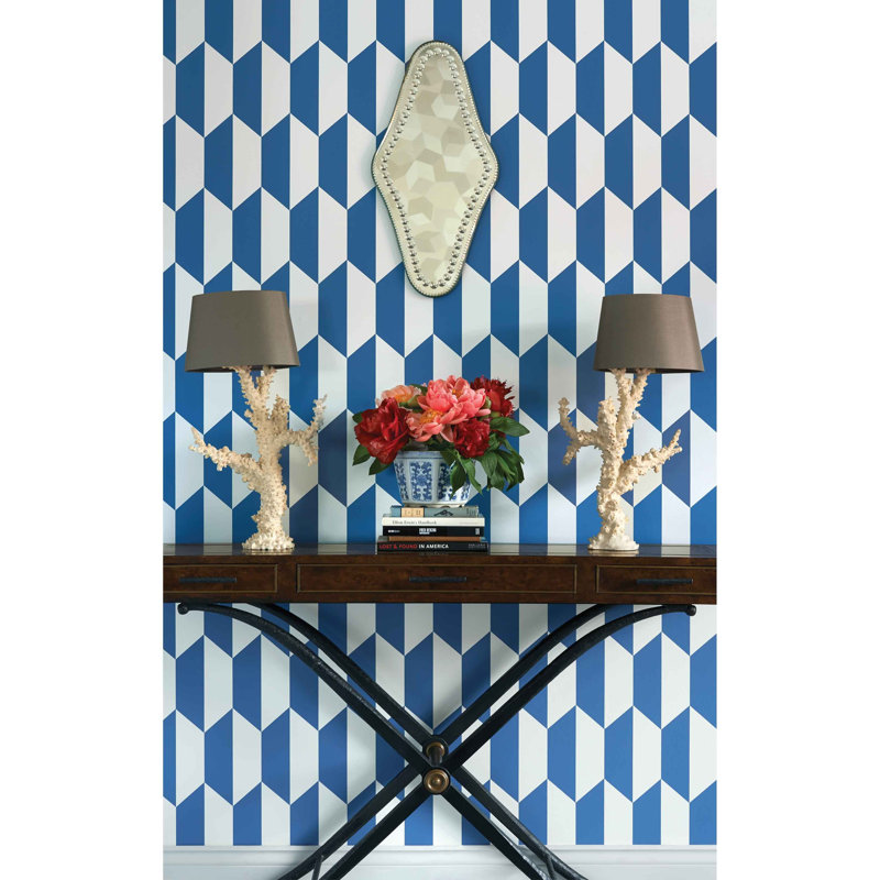 Tile Geometric Wallpaper Roll, Black/White
