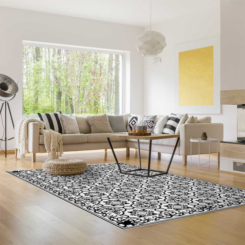 Bynoe Non-Slip Floral Indoor Doormat, Rectangular 136 x 203cm