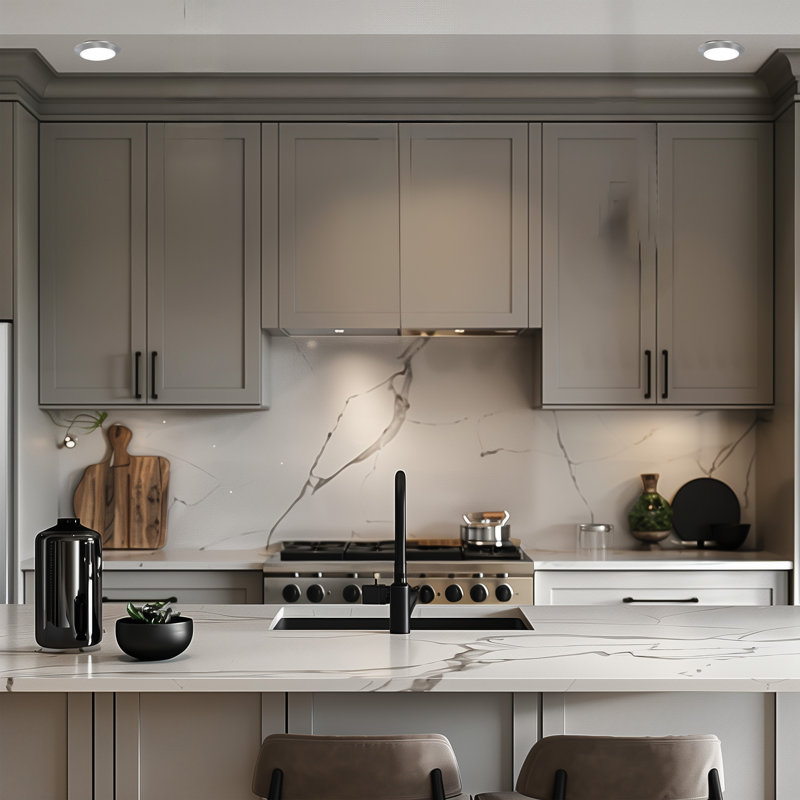 Zelman Flush Mount, Gray