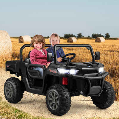 12V 2 Seater Ride On UTV Dump Truck Remote w/ Electric Dump Bed & Shovel