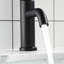 ADA Compliant Single Hole Bathroom Faucet - 6.57" High Stainless Steel Waterfall Faucet Matte Black-125231447