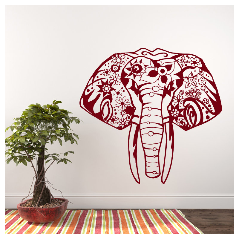 Décalcomanie murale éléphant yoga Litton, Bourgogne