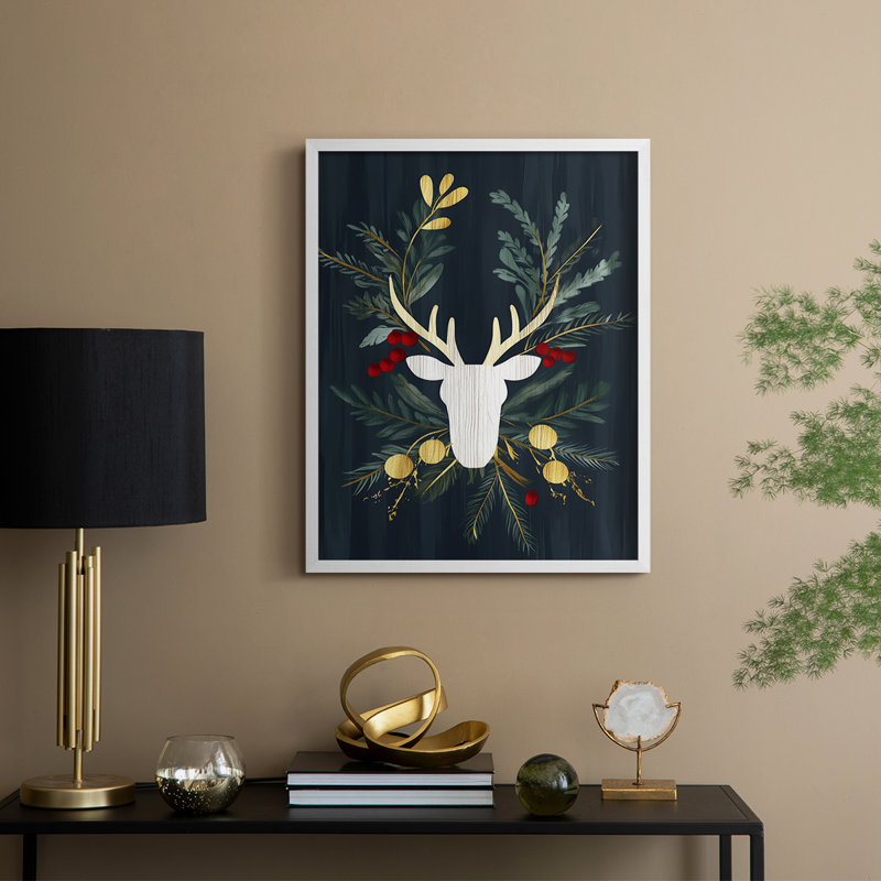 Reproduction encadrée - bois massif, H 11 po x l 9 po, Blanc