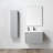 Ledell 30'' Wall-Mounted Bathroom Vanity with Acrylic Sink and Side Cabinet – Fluted Front, Soft-Close Drawers-1580074546