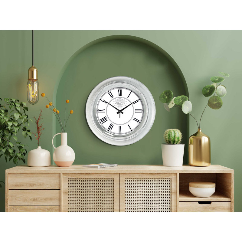 Bischoffs Wall Clock, White/Black