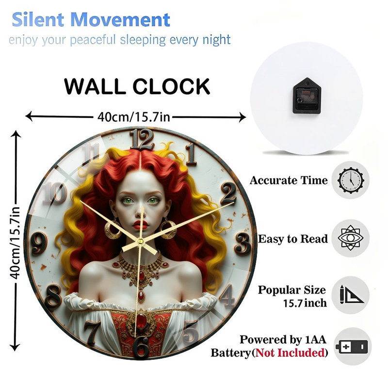 Horloge murale en verre 16 po