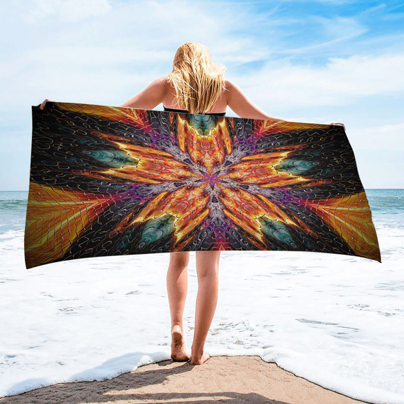 Microfibre serviette de plage super colorée serviette de plage anti-sable serviette polyvalente pour piscine de voyage 30 x 60 pouces