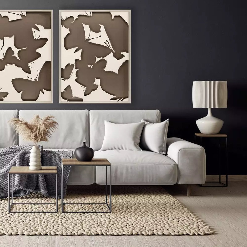Monochrome Flutter II Painting by Loreth