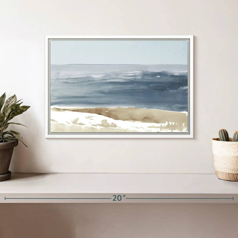 Douces côtes I, Cadre flottant blanc, 13 po x 9 po