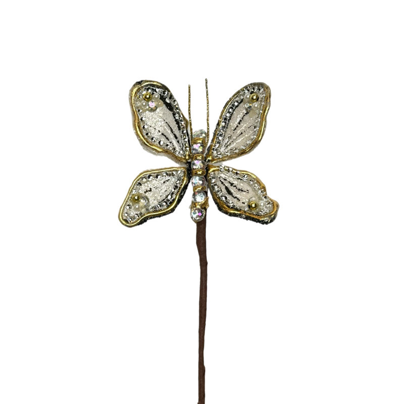 Tige en forme de bijoux - petit, Blanc, H 20 po x l 4 po