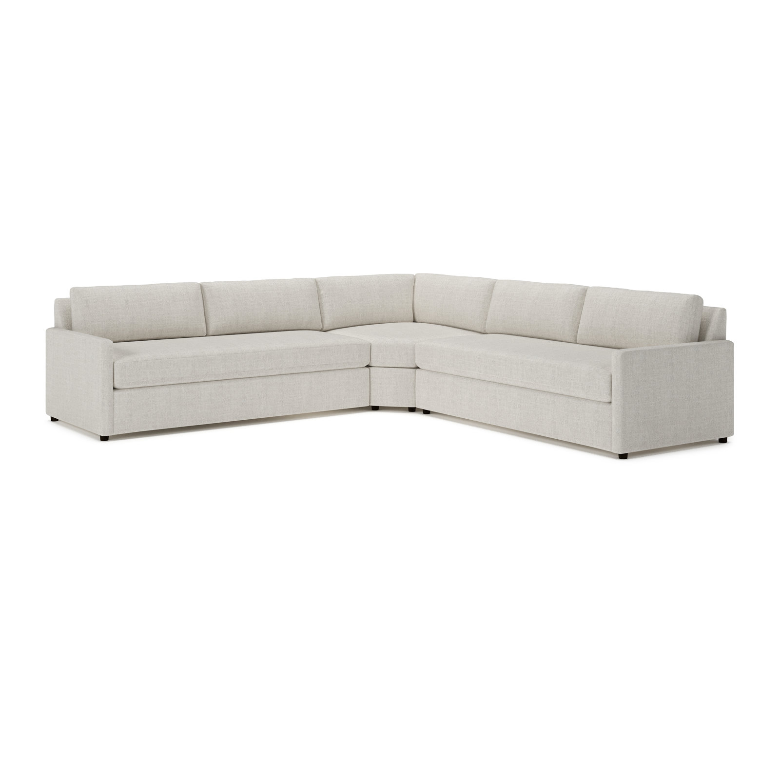 Damari Sectional, Monique Oyster Textured Chenille